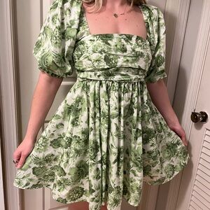 The A&F Emerson Poplin Puff Sleeve Mini Dress - small